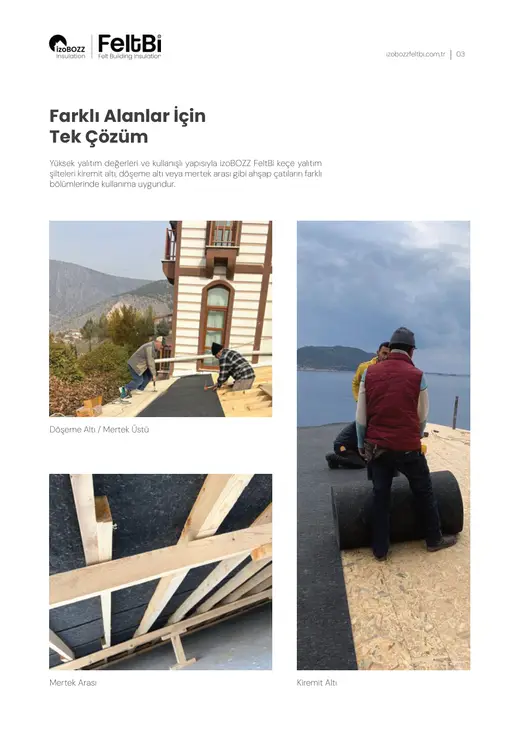 Farklı Alanlar İçin Tek Çözüm — Ahşap Çatı Keçe Isı Yalıtım Şiltesi