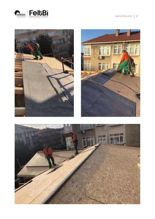 Ahşap Çatı Keçe Isı Yalıtım Şiltesi — uygulama görselleri