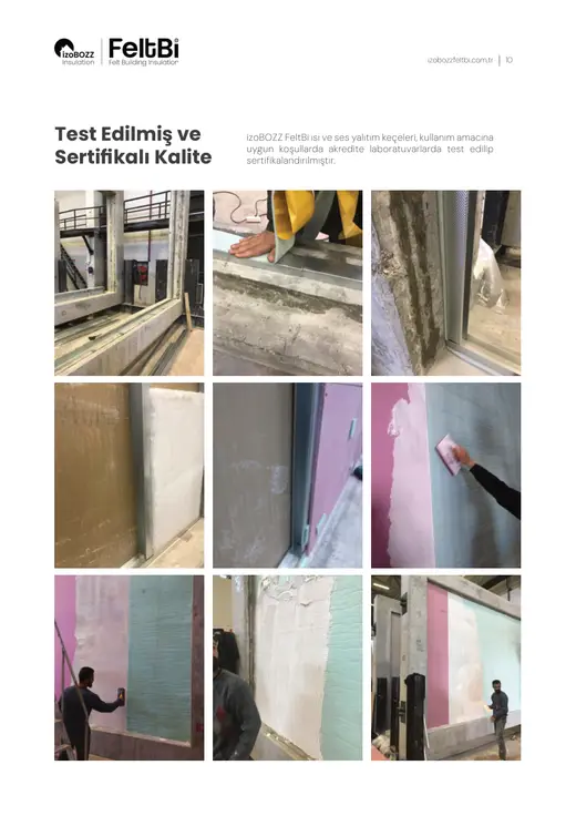 Test Edilmiş ve Sertifikalı Kalite — Alçıpan Bölme Duvar Keçe Ses Yalıtım Şiltesi