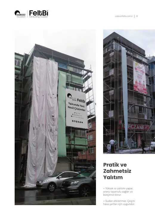 Pratik ve Zahmetsiz Yalıtım — Dış Duvar Keçe Isı Yalıtım Şiltesi