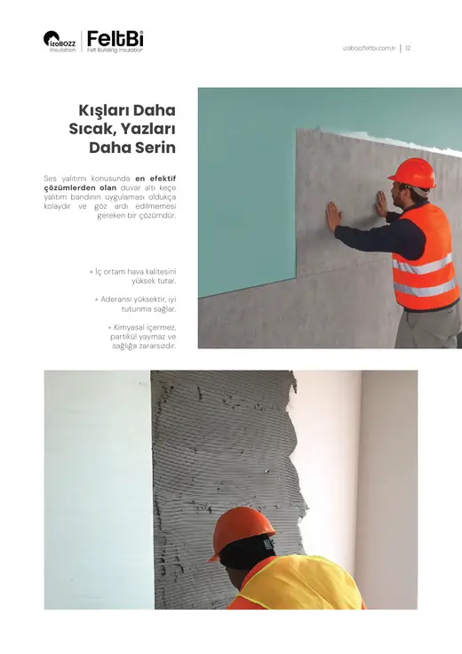 Kışları Daha Sıcak, Yazları Daha Serin — İç Duvar Keçe Isı ve Ses Yalıtım Şiltesi