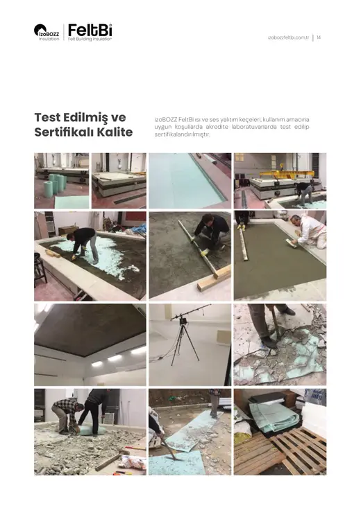 Test Edilmiş ve Sertifikalı Kalite — Şap Altı Keçe Isı ve Ses Yalıtım Şiltesi