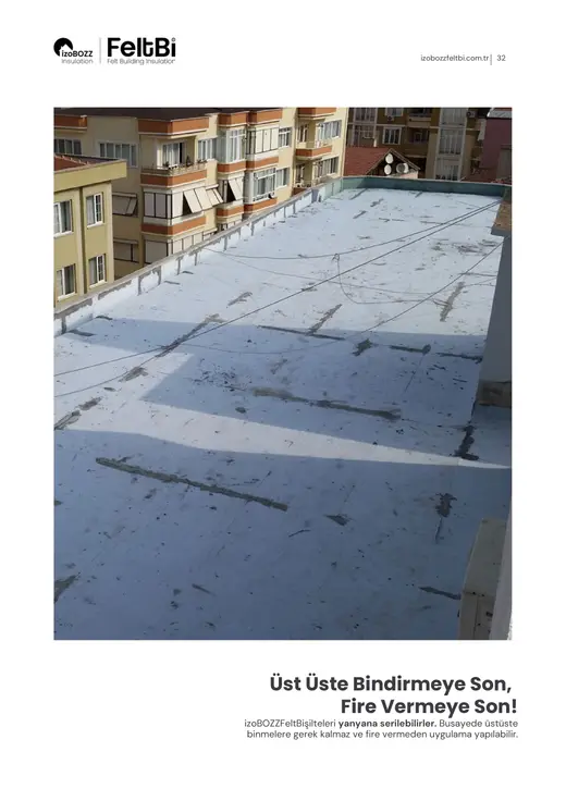 Üst Üste Bindirmeye Son, Fire Vermeye Son! — Teras Çatı Keçe Isı Yalıtım Şiltesi