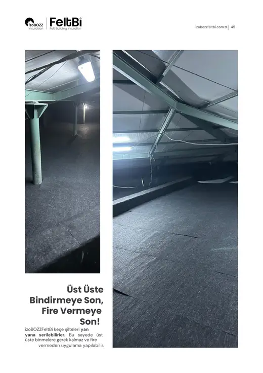 Üst Üste Bindirmeye Son, Fire Vermeye Son! — Çatı Arası Keçe Isı Yalıtım Şiltesi