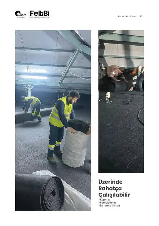 Üzerinde Rahatça Çalışılabilir — Çatı Arası Keçe Isı Yalıtım Şiltesi