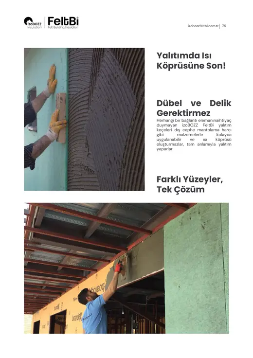 Dübel ve Delik Gerektirmez Farklı Yüzeyler, Tek Çözüm Yalıtımda Isı Köprüsüne Son! — Dış Duvar Keçe Isı Yalıtım Şiltesi