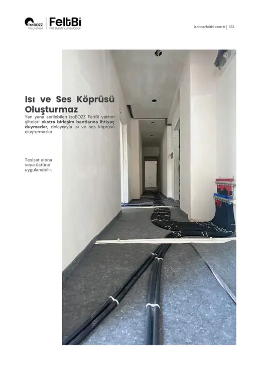 Isı ve Ses Köprüsü Oluşturmaz — Şap Altı Keçe Isı ve Ses Yalıtım Şiltesi