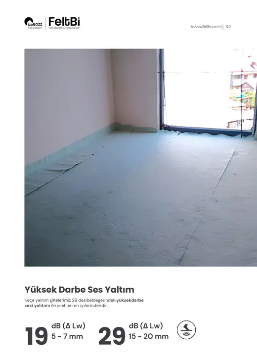 Yüksek Darbe Ses Yaltım — Şap Altı Keçe Isı ve Ses Yalıtım Şiltesi