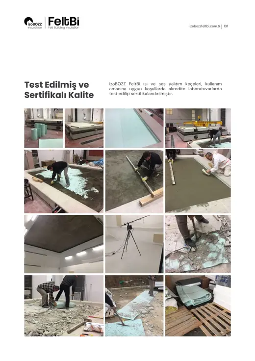Test Edilmiş ve Sertifikalı Kalite — Şap Altı Keçe Isı ve Ses Yalıtım Şiltesi