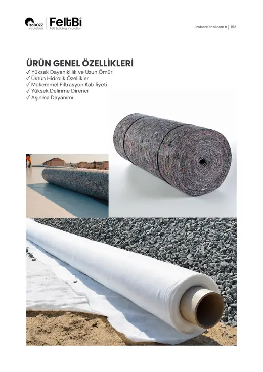 ÜRÜN GENEL ÖZELLİKLERİ — Geotekstil Keçe