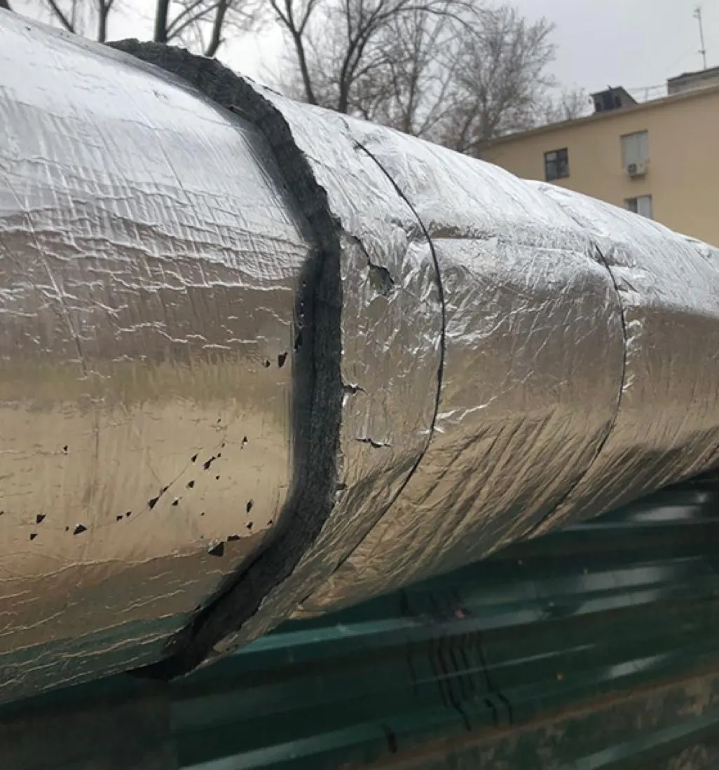 Boru ve Doğalgaz Borusu Ses Yalıtımı — uygulama ve kesit görseli 2
