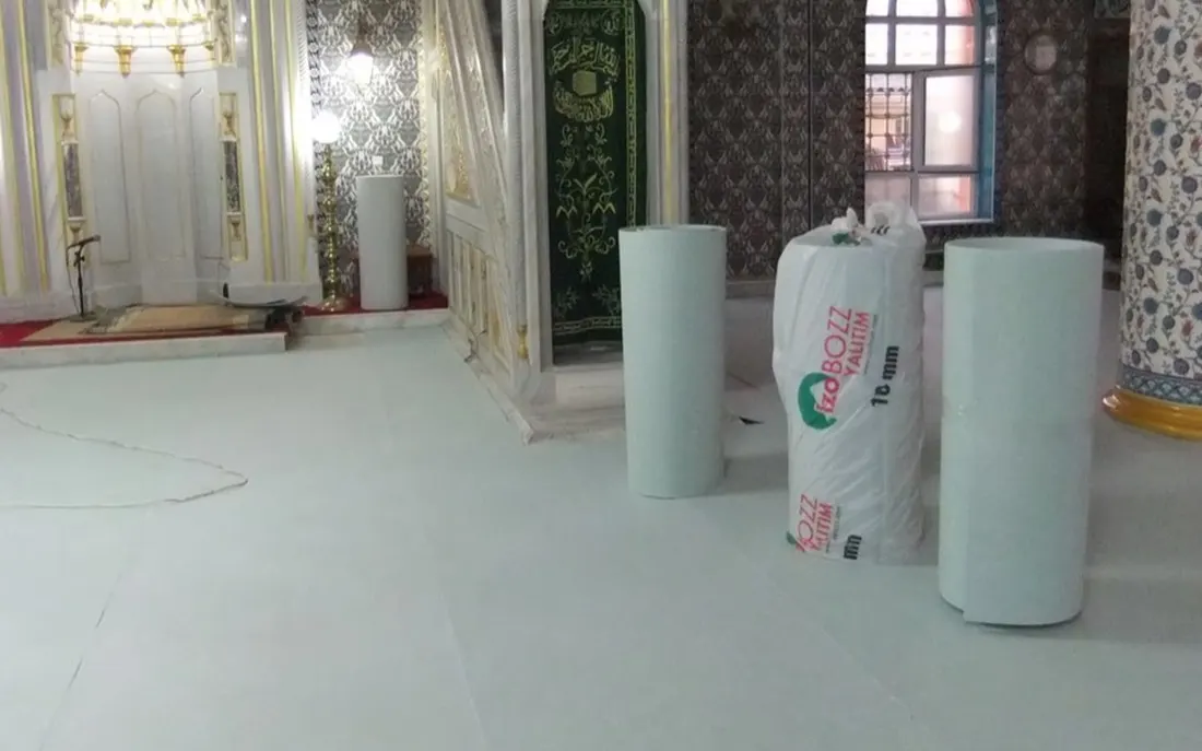Halı Altı Ses Yalıtımı — uygulama ve kesit görseli 3