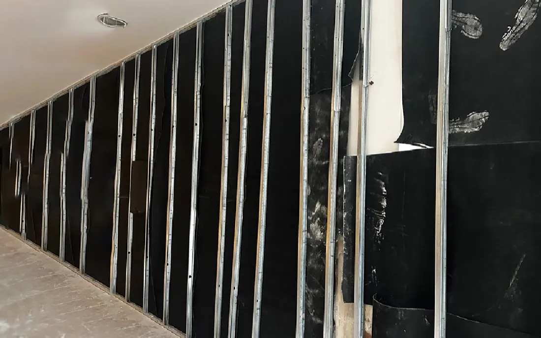 Konstrüksiyonlu Duvar Ses Yalıtımı — uygulama ve kesit görseli 2