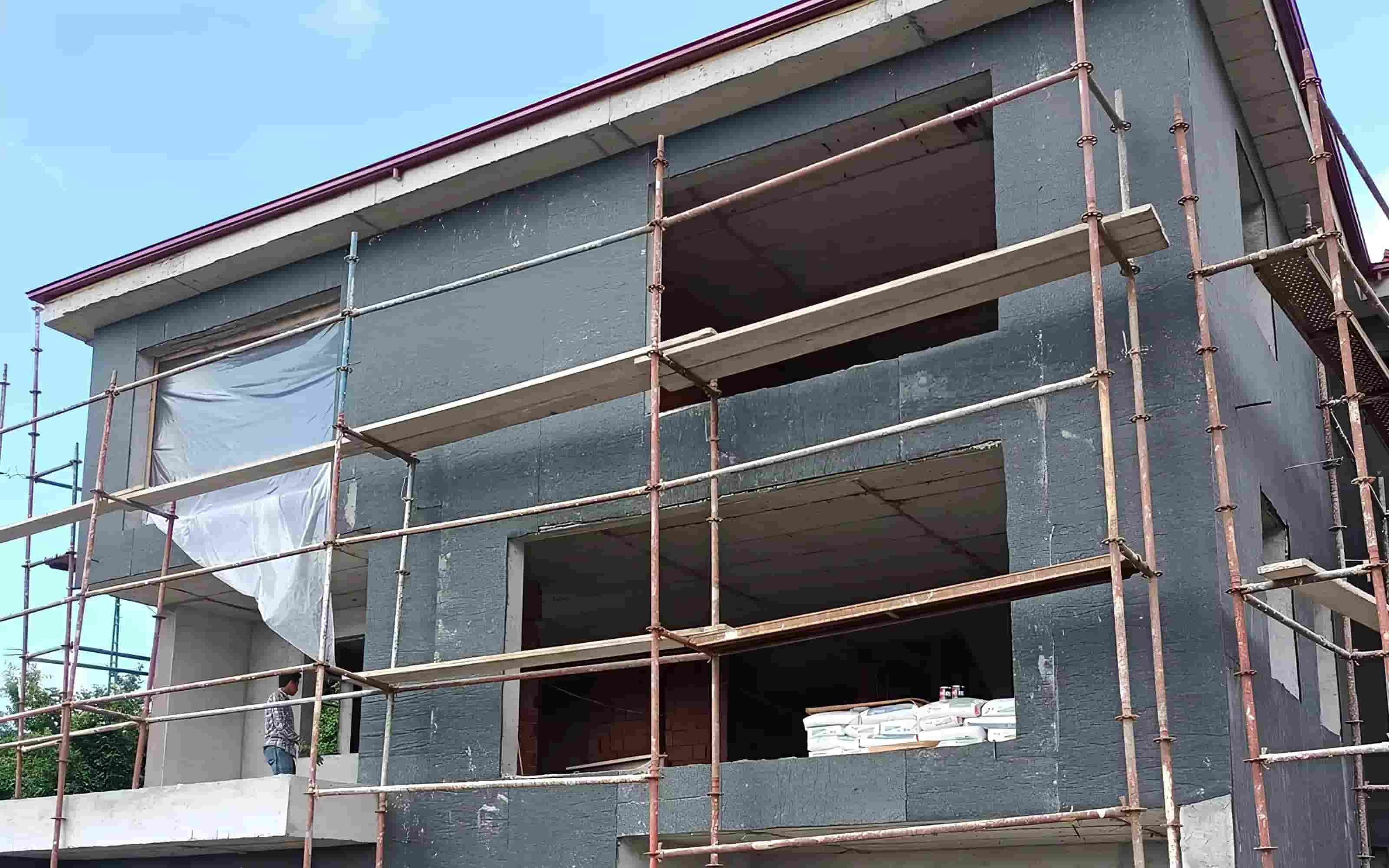 dış cephe mantolama keçe yalıtım uygulaması